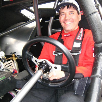 Mark in race car